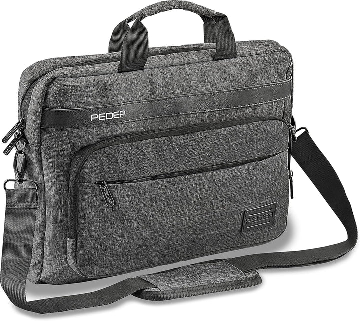 Pedea Laptoptasche URBAN-NICE Notebook Umhängetasche mit Tablet Fach, grau 17,3 Zoll Urban-Nice 17,3
