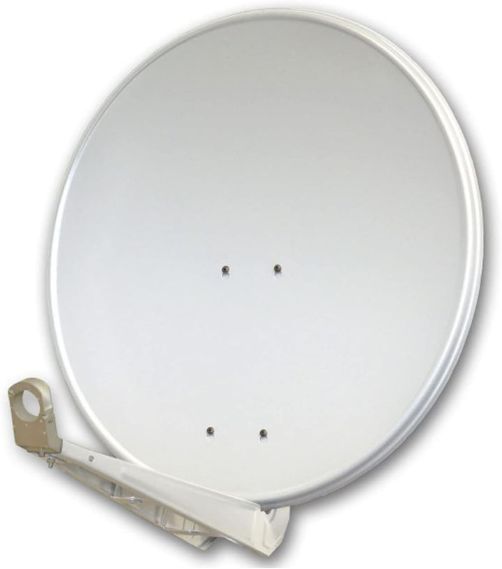 Premium X Deluxe SAT Anlage für 4 Empfänger 85cm Satellitenantenne ALU Hellgrau mit Green Diamond Qu