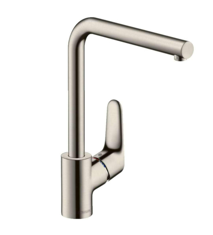 hansgrohe Focus Küchenarmatur (Wasserhahn Küche ohne Schlauchbox, 360° schwenkbar, hoher Auslauf 280