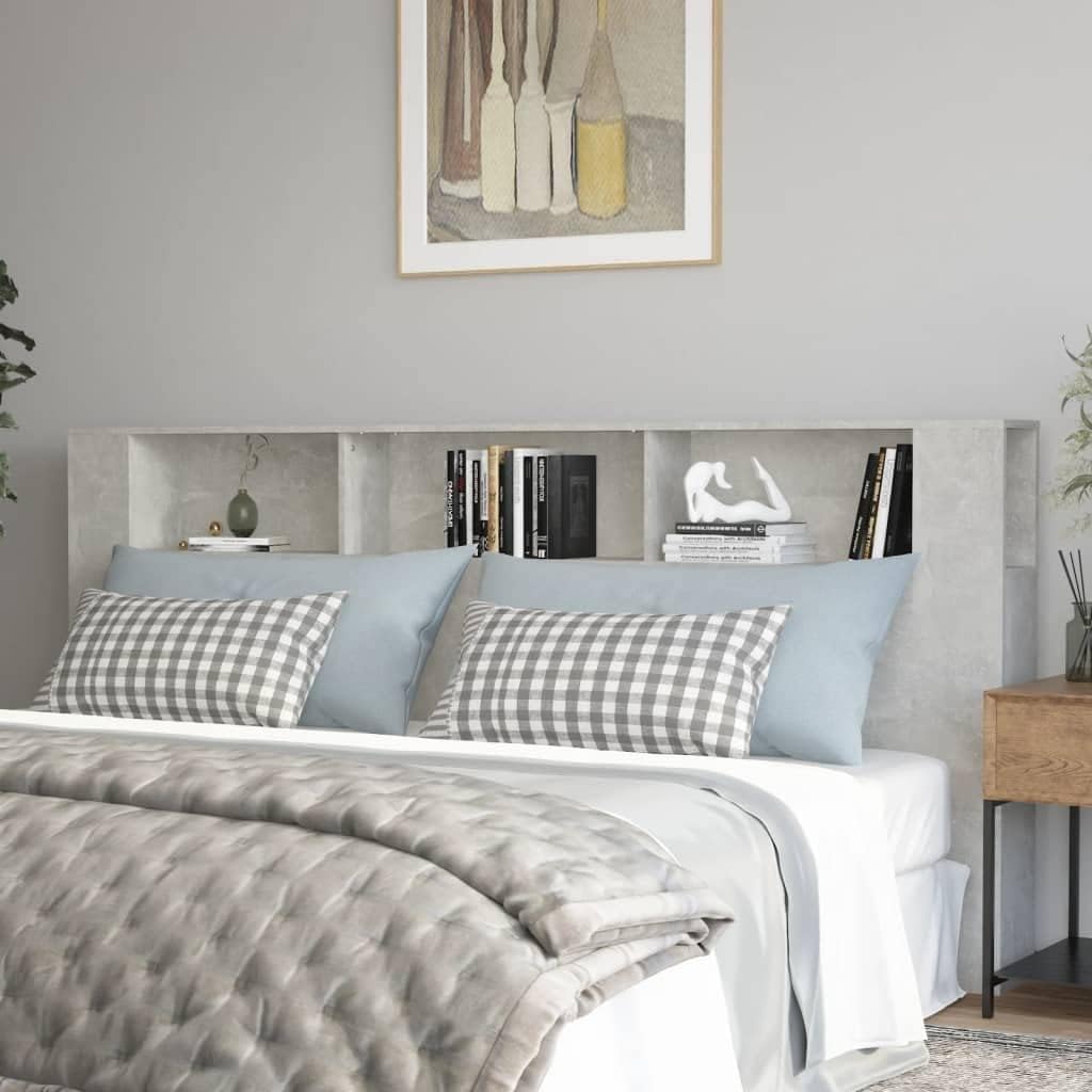 vidaXL Bett Kopfteil mit Ablagen Kopfteil-Regal Wand-Kopfteil Bücherregal-Kopfteil Betthaupt Bettkop