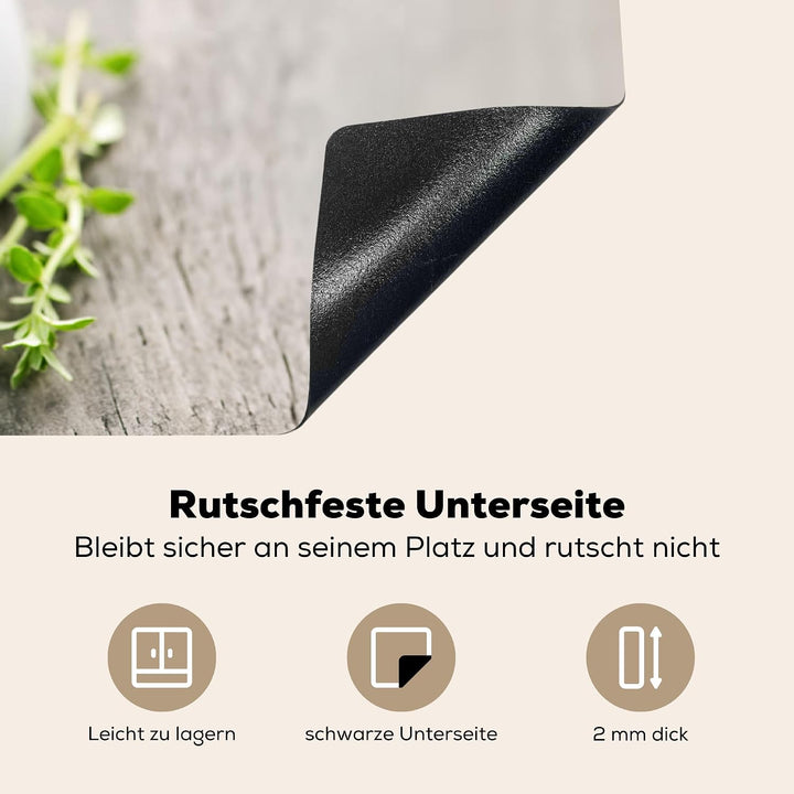 KitchenYeah© Herdabdeckplatte Einteilig Abdeckplatten Cerankochfeld Kräuter im Topf 52.7L x 91.6B cm