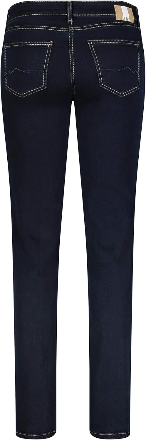 MAC Jeans Damen Jeans Hose Melanie Stretchdenim Grey 34W / 28L Dark Rinsewash (D801), 34W / 28L Dark
