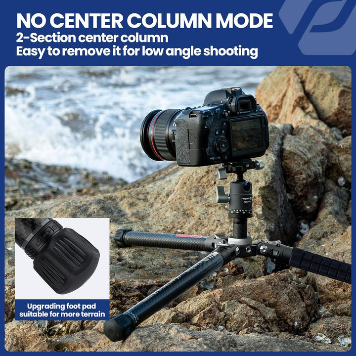 Fotopro X-Aircross 3 Reisestativ Kohlefaser 154cm mit Einbeinstativ 360 Panorama Kugelkopf Stabil 0.