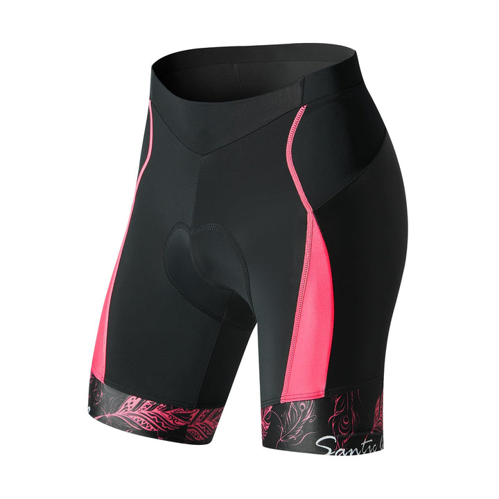 Santic Fahrradhose Damen Gepolstert Kurz Radlerhose Damen Radhose L 3-rosa, L 3-rosa