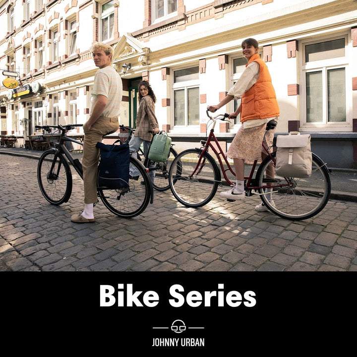 Johnny Urban Fahrradtaschen für Gepäckträger Damen &amp; Herren Dunkelgrau - Jona Medium Bike - 2 in 1 F