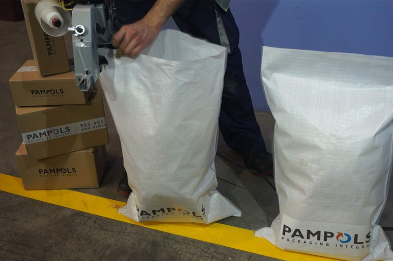 PAMPOLS Packung mit 5 Rollen dickem Polyestergarn für Beutelnähmaschine | Hochfestes Seil zum Versch