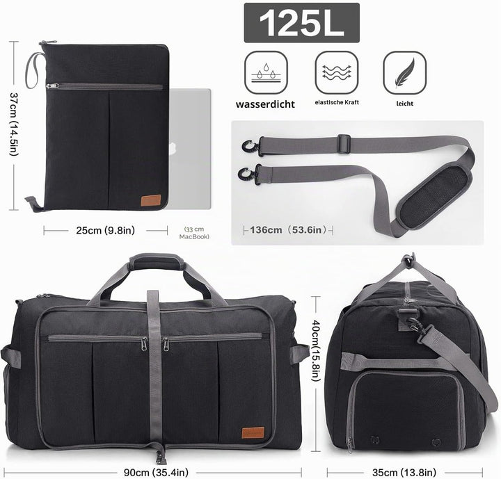 Upeelife Faltbare Reisetasche, grosse Reisetasche für Damen und Herren, Sporttasche, wasserdicht, We