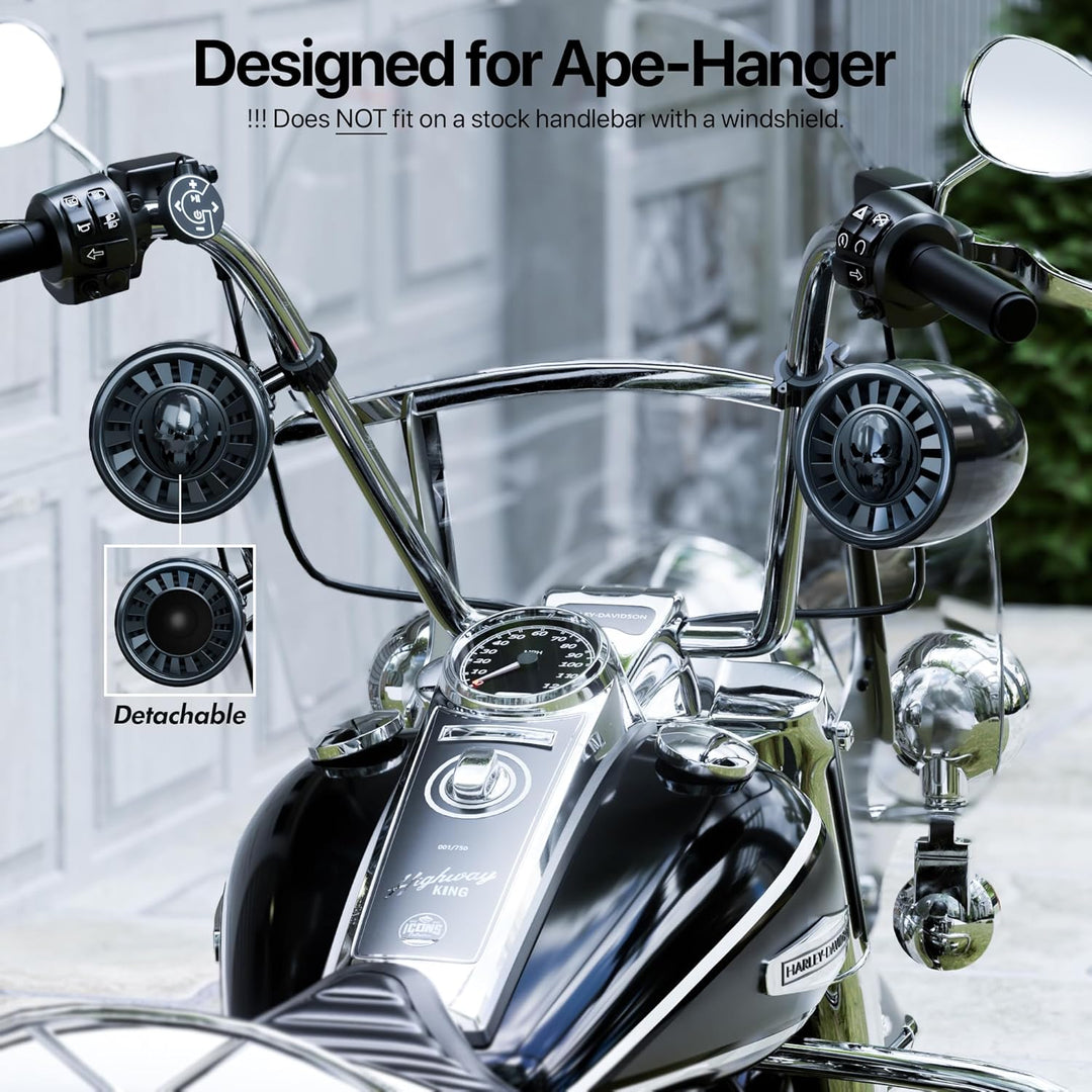 Bluetooth-Motorrad-Lautsprecher, 12,7 cm (5 Zoll), wasserdicht, Motorrad-Stereoanlage, eingebauter V