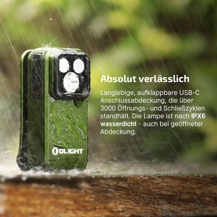OLIGHT Oclip Pro Mini LED Taschenlampe mit Flutlicht, fokussiertes Licht und Rotlicht,500 LM helle U