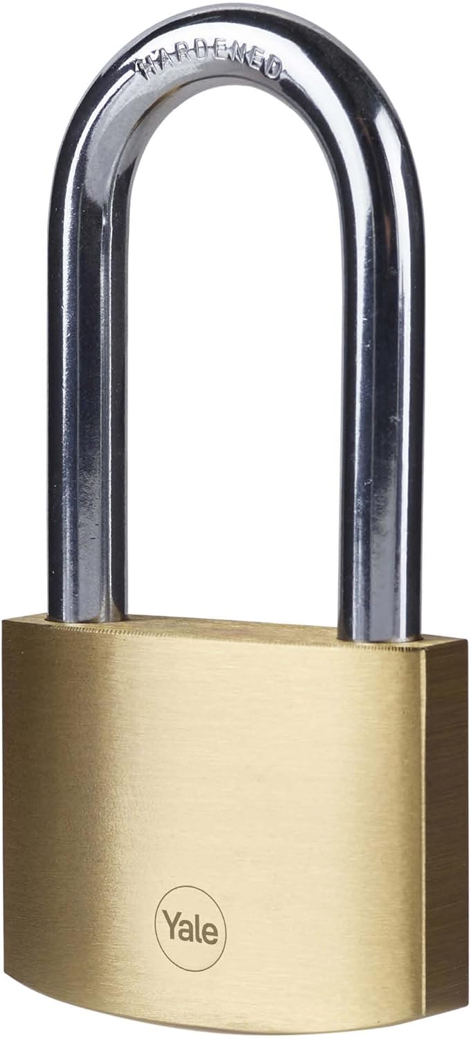 Yale Y110B/60/163/1, Standardsicherheit, 60 mm, Messing, Vorhängeschloss, Doppelverriegelung, langer