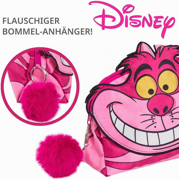 Grinsekatzen-Make-up-Tasche für Damen, Disney Kosmetiktasche, Kosmetiktasche, Federmäppchen, rose, E