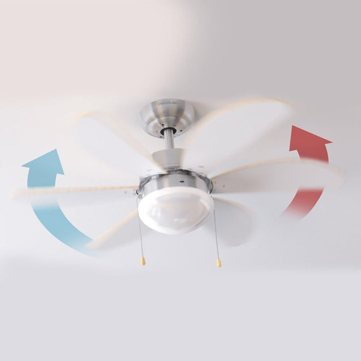 Cecotec Deckenventilator EnergySilence Aero 350. 50 W, geringer Verbrauch, 81 cm Durchmesser, Lampe,