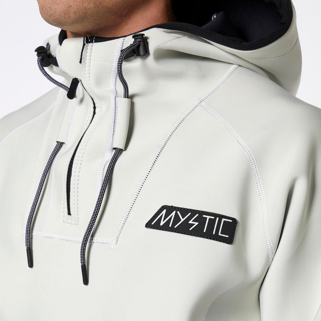 Mystic 2023 Fury Hoodie 3/2mm Neoprene Hoody - Dark Olive S Beige, S Beige