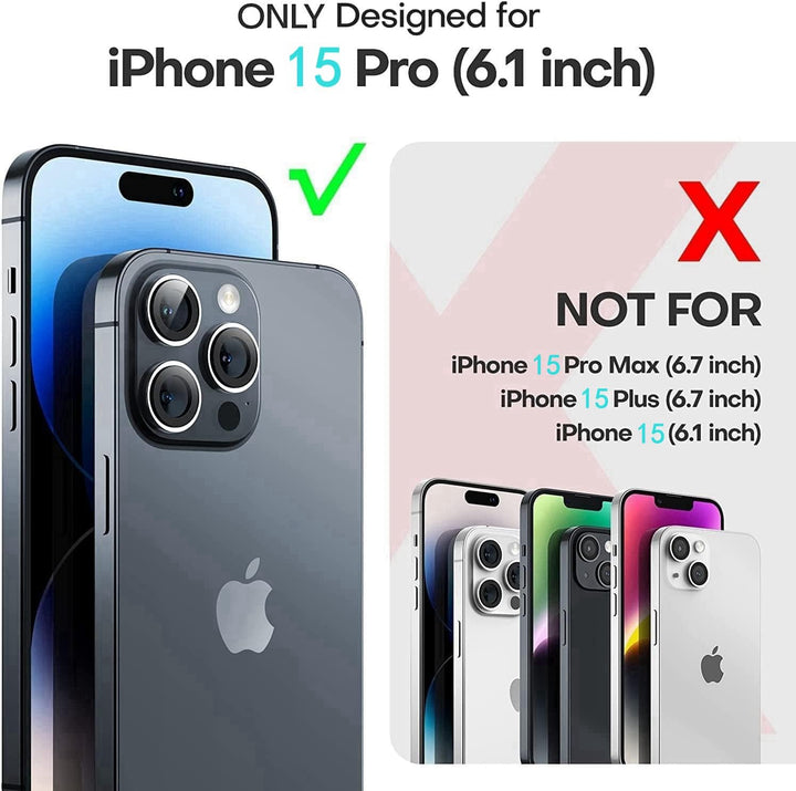Handykette für iPhone 15 Pro Hülle mit Band - Necklace Handyhülle - Transparente Case zum Umhängen m