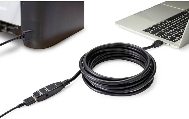 Renkforce USB-Kabel USB 3.2 Gen1 (USB 3.0 / USB 3.1 Gen1) USB-A Stecker, USB-A Buchse 10.00 m Schwar