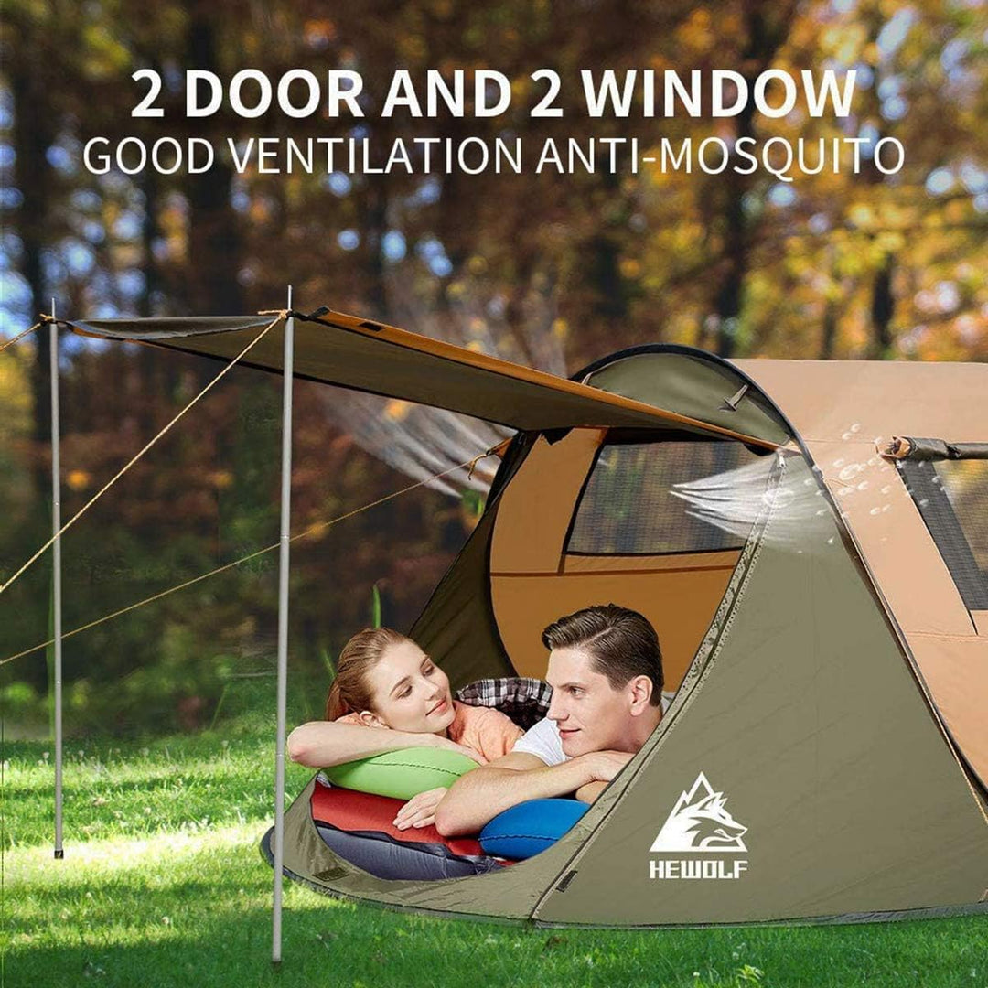 hervis wurfzelt HEWOLF Wurfzelt Pop Up Zelt 2-4 Personen Camping Zelt mit Vorzelt 3 Ja – techstudio.ch