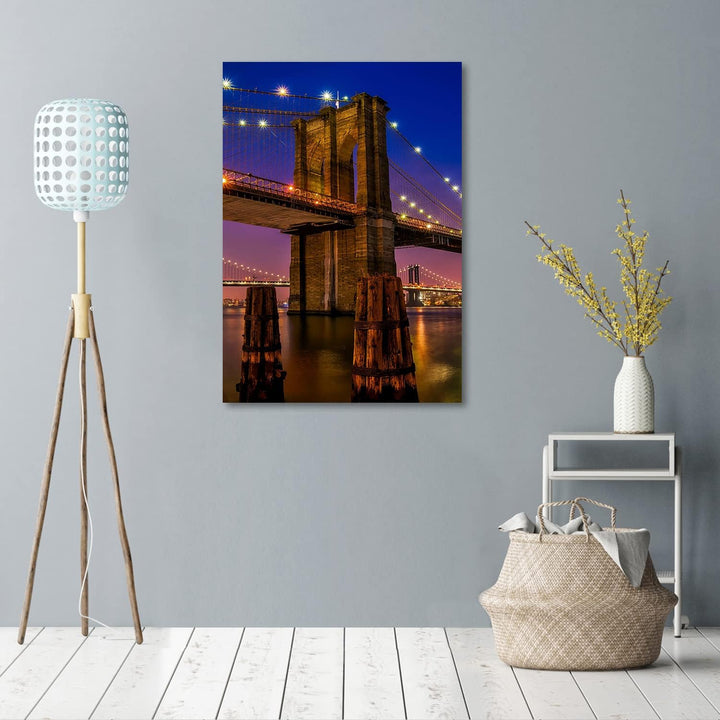 Feeby Vlies Leinwandbild New York USA Big Apple NYC 60x90 cm Druckbild Wandbild Wanddekoration Deko