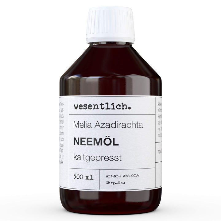 wesentlich. Neemöl kaltgepresst 500ml - 100% reines Öl (Melia Azadirachta)