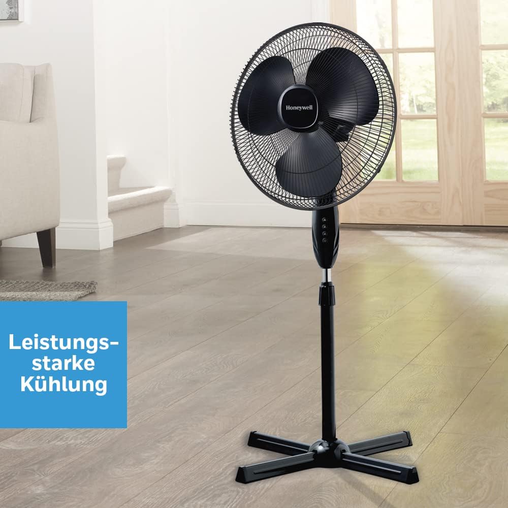 Honeywell Comfort Control Standventilator für den ganzen Raum (3 Geschwindigkeitseinstellungen, Oszi