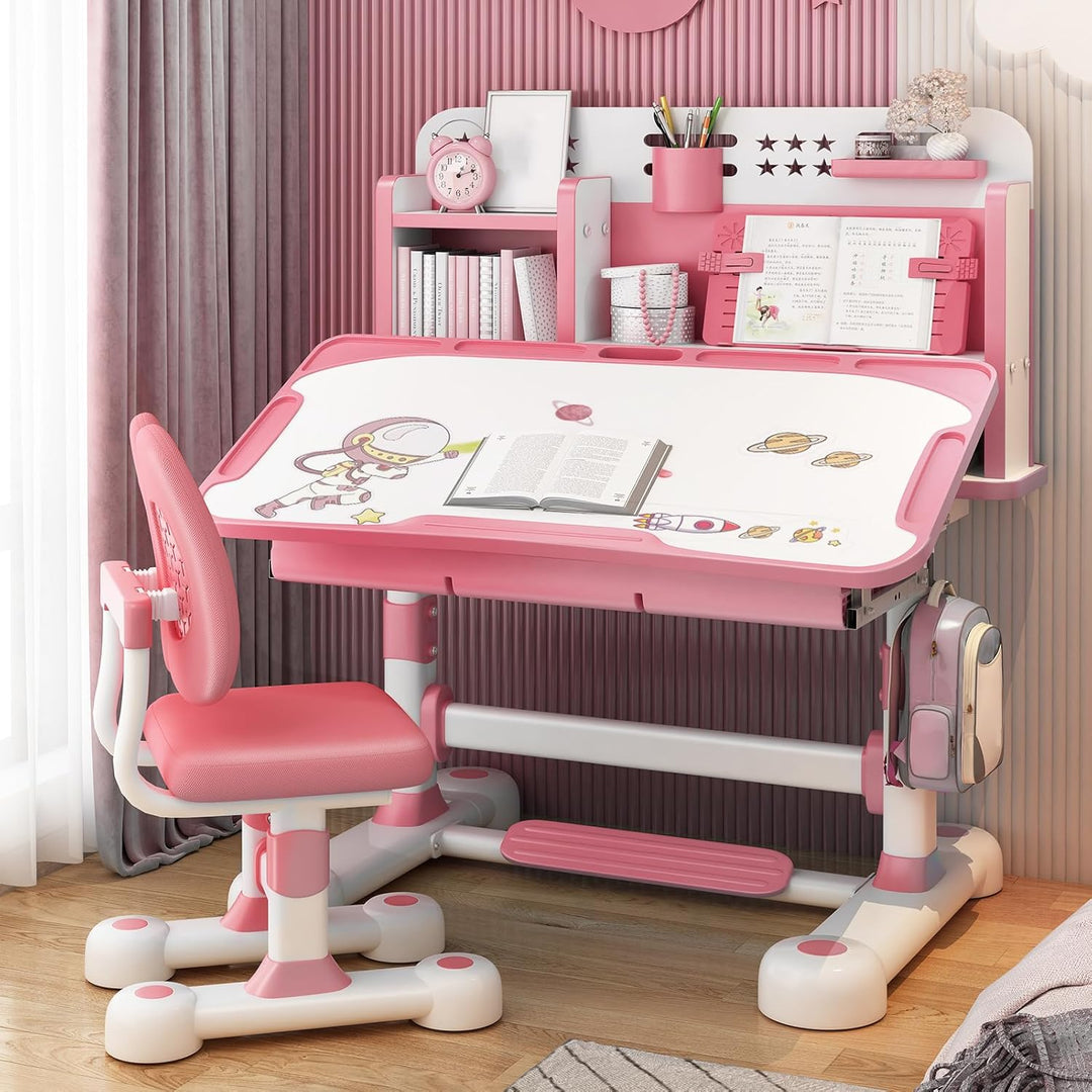 Kinder-Schreibtisch- und Stuhl-Set, Kinderschreibtische für Jungen, Mädchen, Schreibtisch für Kinder