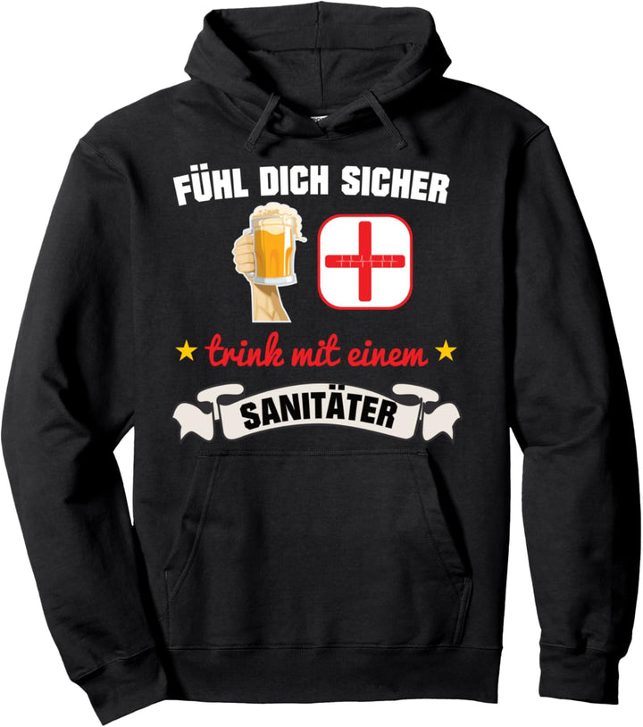 Sanitäter Bier Feiern Notarzt Pullover Hoodie