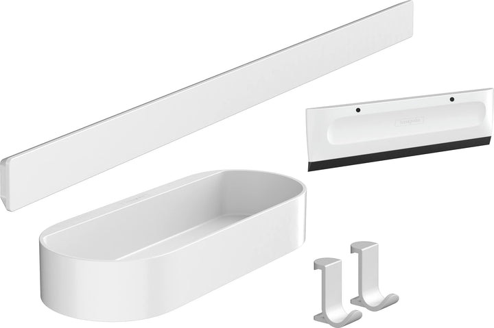 hansgrohe WallStoris - Duschset, Zubehör Set für die Dusche ohne bohren, Badezimmer Set 4-teilig, Wa
