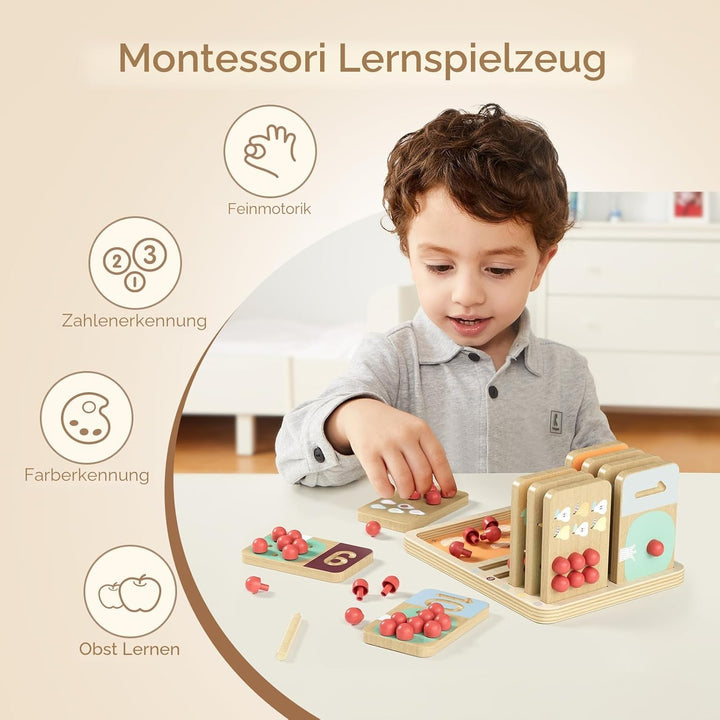 TOP BRIGHT Montessori Lernspielzeug ab 3 4 5 Jahre, Mathe-Lernspielzeug für Kinder ab 3 Jahren, Zähl