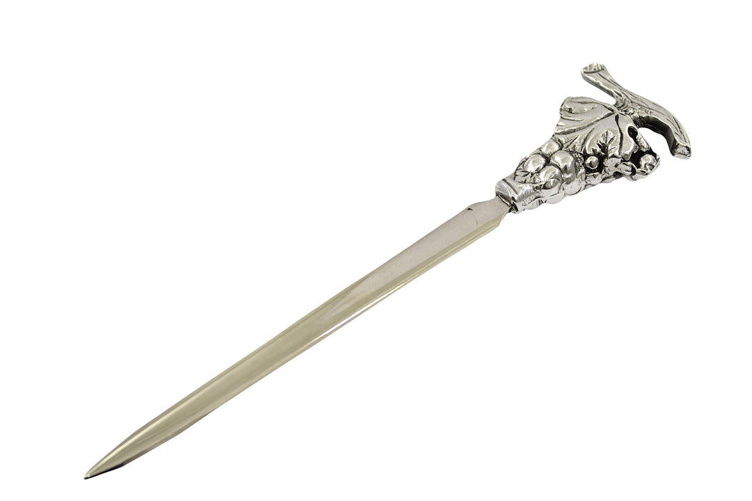 Cavagnini, Eleganter Brieföffner aus Edelstahl und Zinn, inklusive Geschenkbox. Uva, Uva