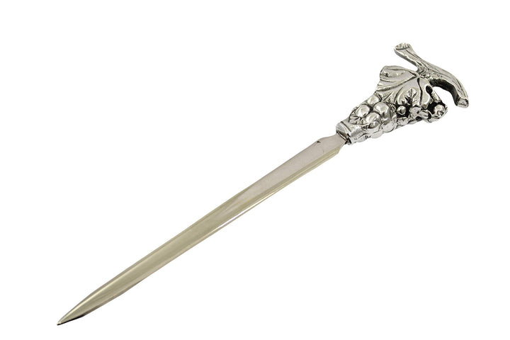 Cavagnini, Eleganter Brieföffner aus Edelstahl und Zinn, inklusive Geschenkbox. Uva, Uva