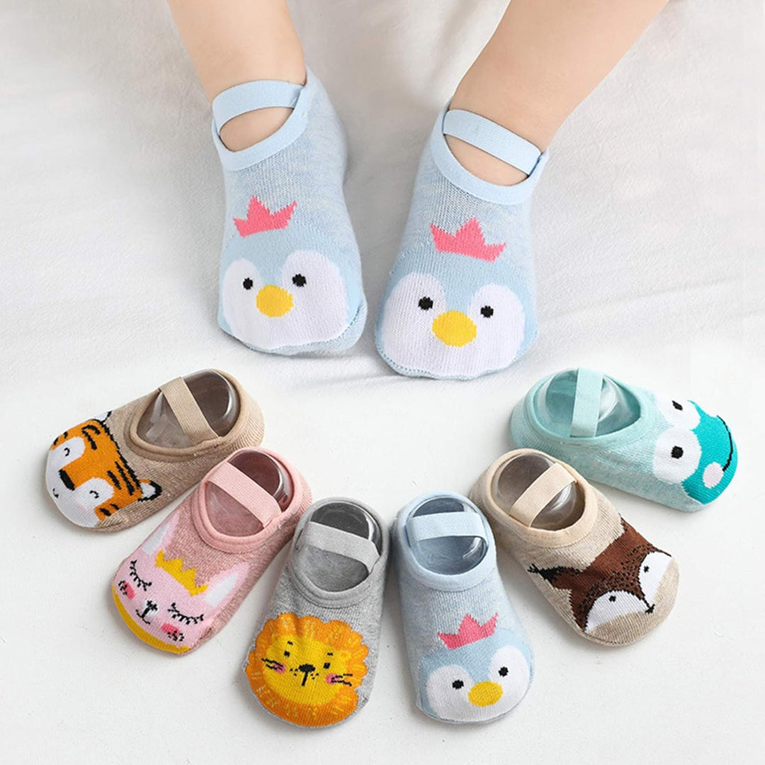 Balakaka Baby Socken, 6 Paar Niedliche Antirutsch Kindersocken Knöchelsocken Baumwollsocken, Cartoon