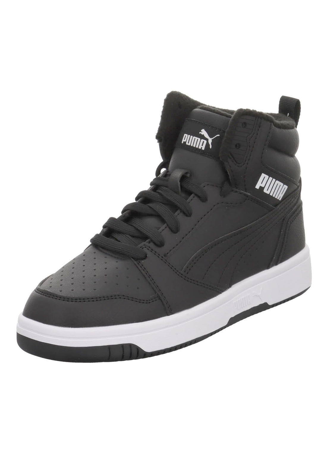 PUMA Unisex Kinder Rebound V6 Mid WTR Jr Sneaker 39 EU Shadow Gray Puma Black Puma White, 39 EU Shad
