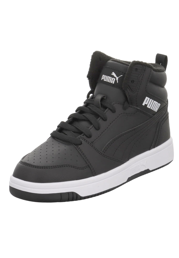 PUMA Unisex Kinder Rebound V6 Mid WTR Jr Sneaker, Shadow Gray Puma Black Puma White