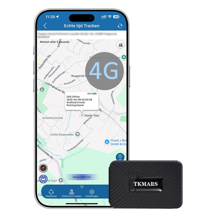 TKMARS TK913 GPS-Tracker Mini, 1500mAh Akku, magnetisches Ortungsgerät, funktioniert über SMS/APP/We