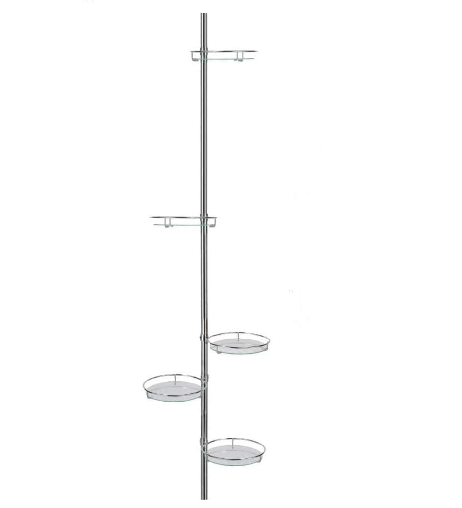 HI Teleskop Blumenregal (4 Ebenen) - Teleskop Blumenständer (vertikal) aus Metall und Glas, Blumenle