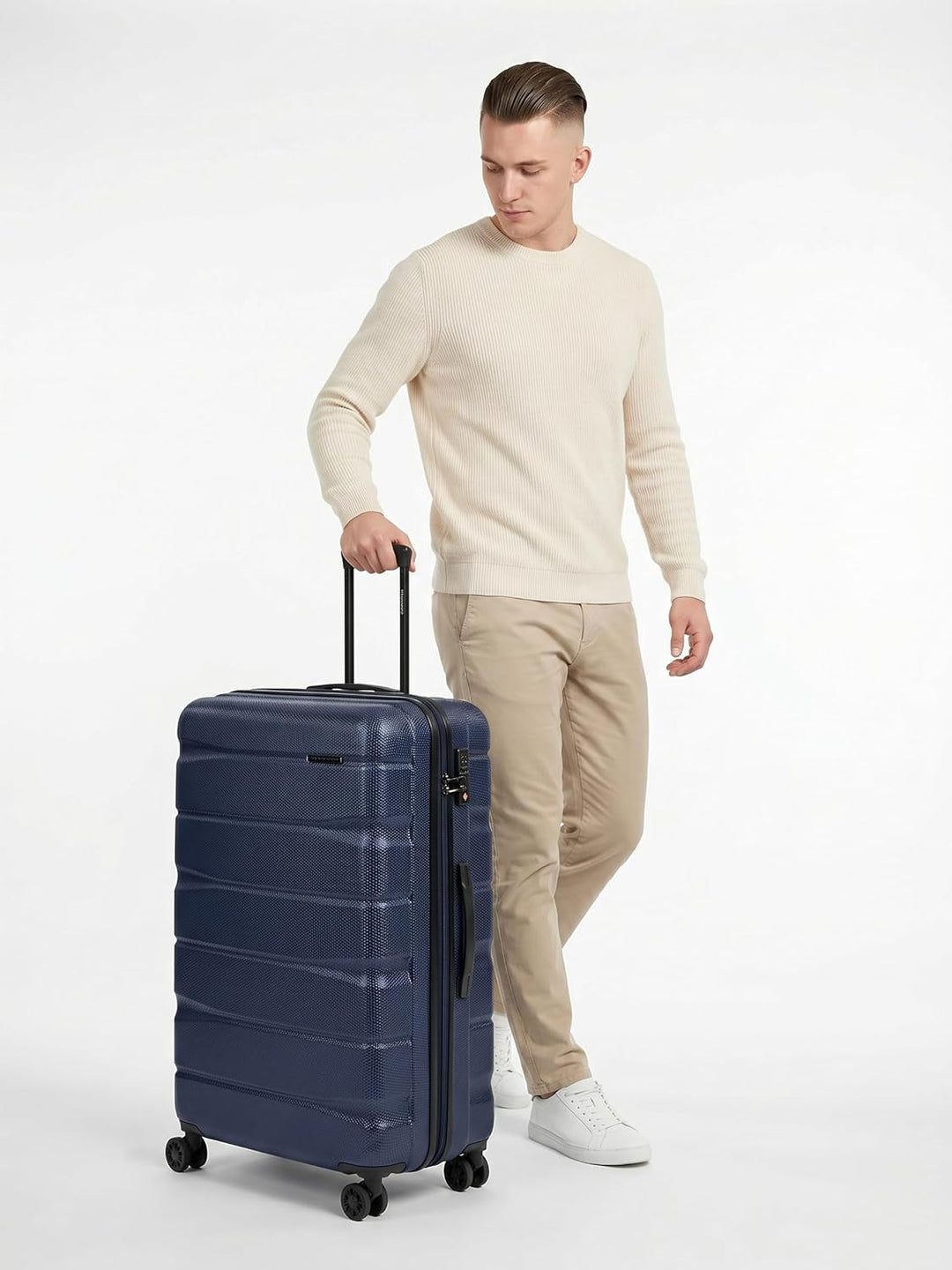 Franky Munich 4.0 Koffer gross | Hartschalen Trolley mit 4 Rollen, Kreuzpackgurt, arretierbarer Grif