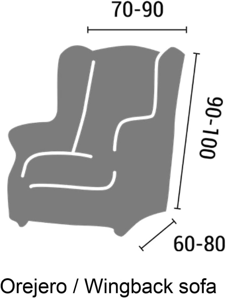 Estoralis Betina Ohrensessel-Husse, Stoff, Grün Ohrensessel Grün, Ohrensessel Grün
