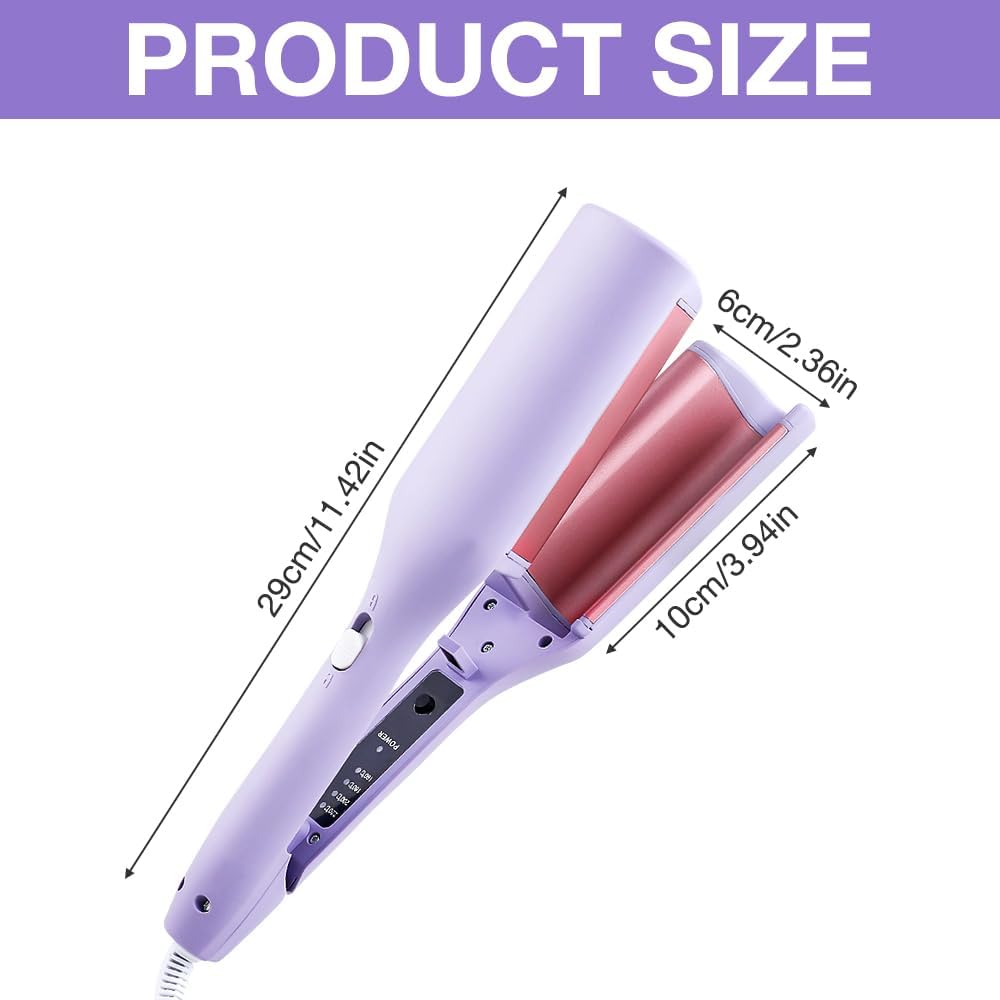 Welleneisen für Haare, 32mm Lockenstab Grosse Locken mit 4 Einstellbarer Temperatur Reisegrösse Beac