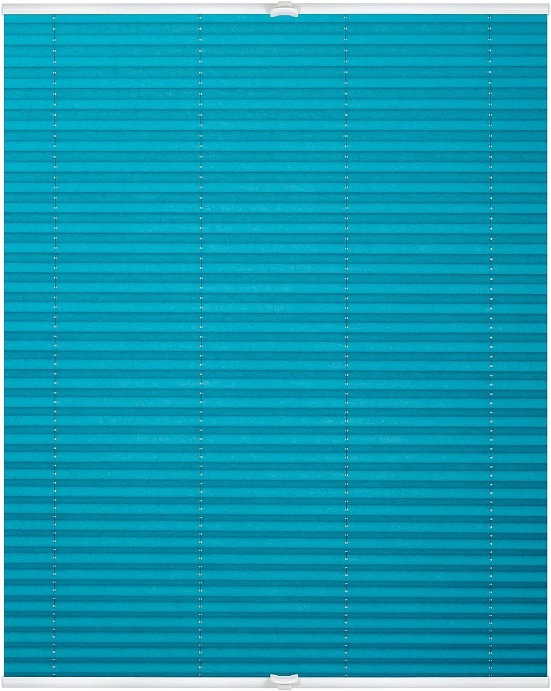 Wohn-Guide PKV.110.130.09 Plissee Klemmfix, ohne Bohren, verspannt - Blau 110 cm x 130 cm (B x L) 11