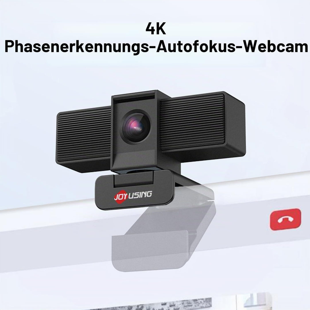 JOYUSING Flip600S 4K PC-Webcam - Ultra 4K HD, PDAF Autofokus, Mikrofone mit Geräuschunterdrückung, F