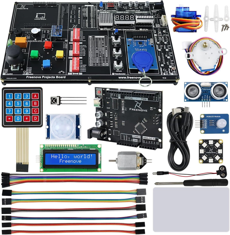 Freenove Projects Kit with Control Board V4 (Compatible with Arduino IDE), 238-Page Detailed Tutoria