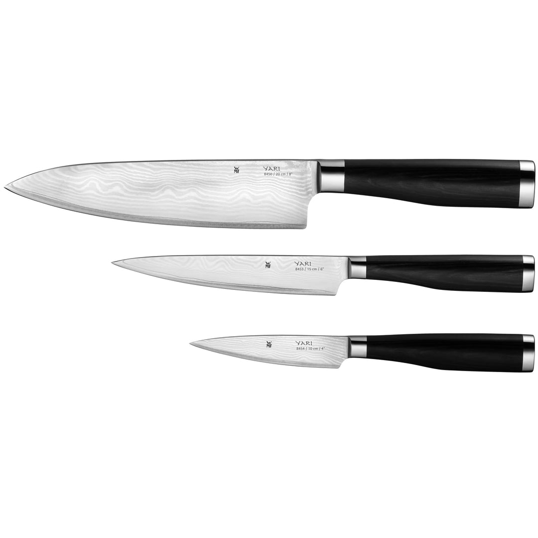 WMF Messerset 3-teilig YARI 3 Messer Küchenmesser geschmiedet japanischer Klingenstahl 67 Lagen Pakk