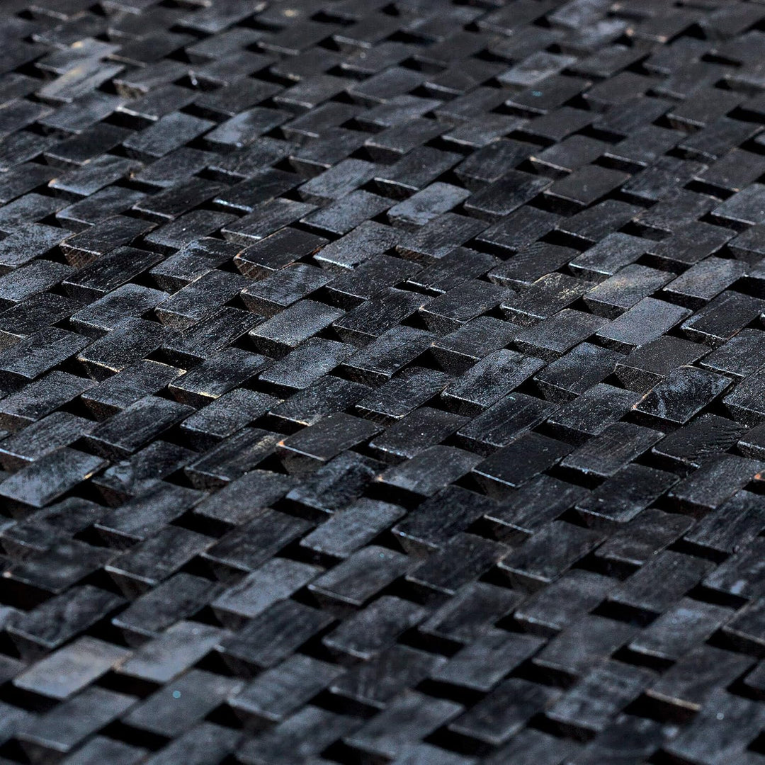 Sealskin Woodblock Badteppich 60x60 cm Teak Schwarz, 60x60 cm Teak Schwarz