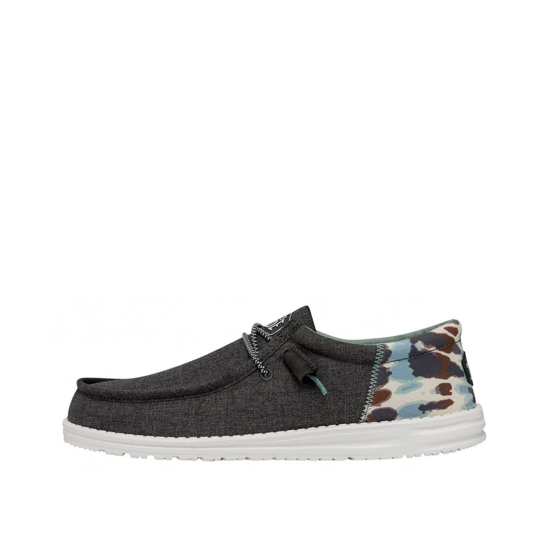 Hey Dude Herren Wally Slub Canvas Moc Toe Shoes 41 EU Grau, 41 EU Grau