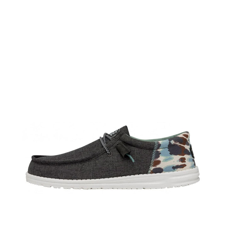 Hey Dude Herren Wally Slub Canvas Moc Toe Shoes 41 EU Grau, 41 EU Grau