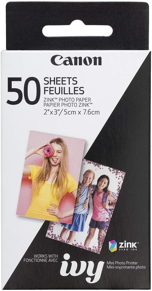 Canon Zink-Fotopapier, 50-Blatt-Packung 50 Blätter, 50 Blätter