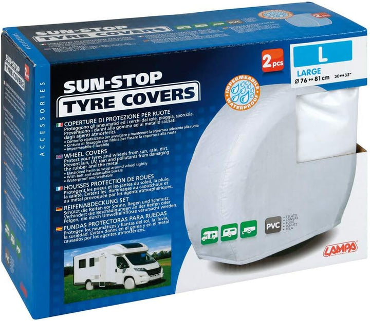 Lampa 40832 Sonnenschutz Reifen Abdeckungen, 2 Stück, Grösse: L