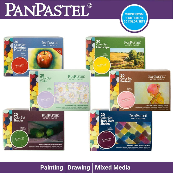 PanPastel 20 Farben Set - Pure Farben/Malset Single, Single