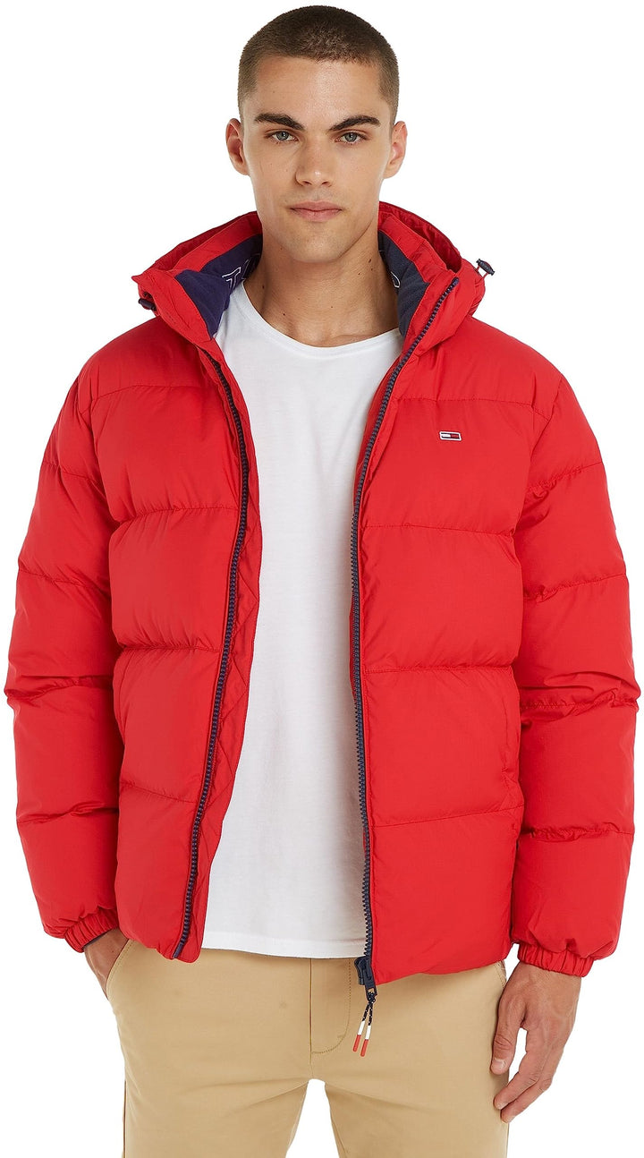 Tommy Jeans Herren Daunenjacke Essential Down Winter S Deep Crimson, S Deep Crimson