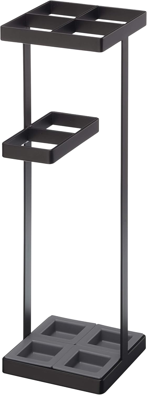 Tower Umbrella stand - black Schwarz, Schwarz