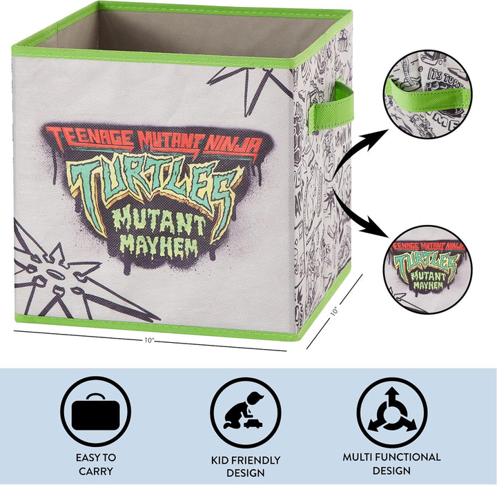 Idea Nuova Teenage Mutant Ninja Turtles: Mutant Mayhem Aufbewahrungswürfel, 25,4 x 25,4 cm, 2 Stück,